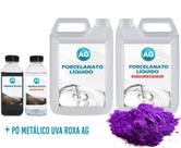 Kit Porcelanato Líquido Metálico Uva Roxa AG por M²