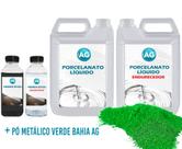 Kit Porcelanato Líquido Metálico Verde Bahia AG por M² Kit Porcelanato Líquido Metálico Verde Bahia AG por M²