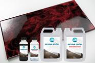 Kit Porcelanato Líquido Metálico Vermelho Carbono / Preto Profundo AG por M²