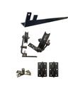 Kit Porta Camarão 0,70x2,10m Primer Branco + Kit Celeiro Camarão Cantoneira Preto