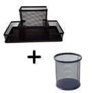 Kit Porta Caneta + Porta Treco Organizador Mesa Escritório
