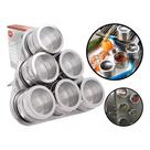 Kit Porta Condimentos Magnético 6 Unidades Aço Inox Clink