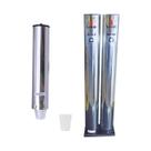 Kit Porta Copo Descartável Água 200ml + Coletor Inox Duplo Água