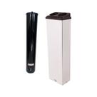 Kit Porta Copo Descartável Água 200ml + Lixeira Inox Coletor