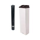 Kit Porta Copo Descartável Café 50ml + Lixeira Coletora Conjugado Inox
