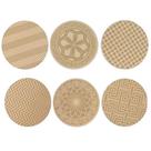 Kit Porta Copos Decorado em Mdf Redondo 6 Pçs