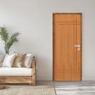 Kit Porta de Madeira 210x62cm Batente 14cm Fechadura Stilo Belissima 9 Rodam Abertura Esquerda Kit Porta de Madeira 210x62cm Batente 14cm Fechadura Stilo Belissima 9 Rodam Abertura Esquerda