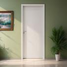 Kit Porta de Madeira 210x62cm Batente 7,5cm Lisa Primer Uniportas Abertura Esquerda