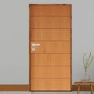 Kit Porta de Madeira 210x62cm Batente 9cm Fechadura Stilo Belissima 2 Rodam Abertura Esquerda