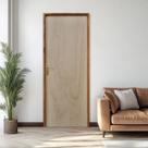 Kit Porta de Madeira 210x70cm Batente 11cm Fechadura Golf Rodam Abertura Direita