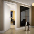 Kit Porta de Madeira 210x70cm Lisa Primer Direita Moldufama