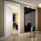 Kit Porta de Madeira 210x80cm Lisa Primer Direita Moldufama