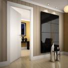Kit Porta de Madeira 210x80cm Lisa Primer Direita Moldufama