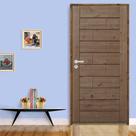 Kit Porta de Madeira 210x82cm Batente 11cm Fechadura Externa Stilo Rodam Abertura Direita