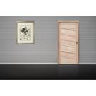 Kit Porta de Madeira 210x82cm Batente 11cm Fechadura Golf Mirabela Rodam Abertura Esquerda