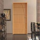 Kit Porta de Madeira 210x82cm Batente 14cm Fechadura Golf Belissima 5 Rodam Abertura Esquerda