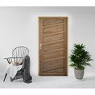 Kit Porta de Madeira 210x82cm Batente 14cm Fechadura Golf Rodam Abertura Direita