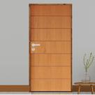 Kit Porta de Madeira 210x82cm Batente 14cm Fechadura Stilo Belissima 2 Rodam Abertura Esquerda
