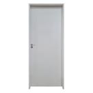 Kit Porta de Madeira 210x82cm Batente 7,5cm Lisa Primer Uniportas Abertura Direita