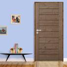 Kit Porta de Madeira 210x92cm Batente 11cm Fechadura Externa Stilo Rodam Abertura Esquerda