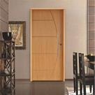 Kit Porta de Madeira 210x92cm Batente 14cm Fechadura Rolete Belissima 6 Rodam Abertura Direita