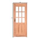 Kit Porta de Madeira 213x84,5cm Batente 12cm Pe09 Esel Abertura Esquerda
