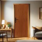 Kit Porta de Madeira 215x85cm Batente de Aço 12cm Abertura Direita Duraplac