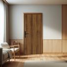 Kit Porta de Madeira 215x95cm Batente de Aço 12cm Abertura Direita Duraplac
