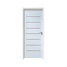 Kit Porta de Madeira 215x97cm Batente 11cm com Guarnição Cristal Primer Uniportas Abertura Direita