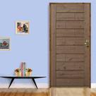 Kit Porta de Madeira BBB 210x82cm Batente 11cm Fechadura Stilo Rodam Abertura Direita