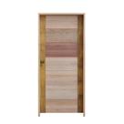 Kit Porta de Madeira BBB 210x82cm Batente 14cm Fechadura Golf Rodam Abertura Direita