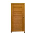 Kit Porta de Madeira BBB 210x82cm Batente 14cm Fechadura Golf Rodam Abertura Esquerda