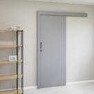 Kit porta de Madeira Completa 213cm x 80cm Batente regulavel de 14 a 16,5cm de Correr Incoportas