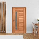Kit Porta de Madeira de Abertura 213x945cm Batente 12cm Pe34 Esel Abertura Direita Kit Porta de Madeira de Abertura 213x945cm Batente 12cm Pe34 Esel Abertura Direita