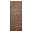 Kit Porta de Madeira Decorada 212x75cm com Batente de Alumínio 3,6cm Cantareira Mgm