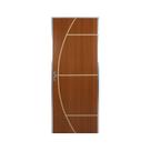 Kit Porta de Madeira Decorada 212x95cm com Batente de Aluminio 3,6cm Gáucha MGM Abertura Direita Marrom/Mogno