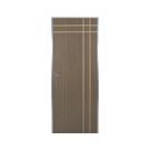 Kit Porta de Madeira Decorada 212x95cm com Batente de Aluminio 3,6cm Mantiqueira Mgm