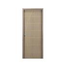 Kit Porta de Madeira Decorada 215x74cm com Batente de MDF Ultra 12cm Neblina MGM Abertura Direita Marrom/Carvalho Alpha