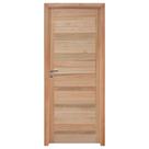 Kit Porta de Madeira Eucalipto Rondosul P28 Externa, Abertura à Direita 213x85 cm