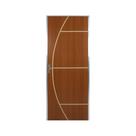 Kit Porta de Madeira Lisa 212x85cm com Batente de Alumínio 3,6cm Gaúcha Mgma Abertura Esquerda