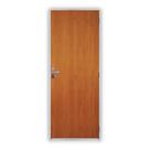 Kit Porta de Madeira Lisa 215x65cm com Batente de Aço 12cm Açomad Mgm Abertura Esquerda