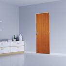 Kit Porta de Madeira Lisa 215x95cm com Batente de Aço 12cm Açomad Mgm Abertura Esquerda