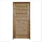 Kit Porta de Madeira Maciça 215x97cm Batente 14cm Ekos Abertura Direita