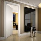 Kit Porta de Madeira para Drywall 210x60cm Lisa Primer Direita Moldufana