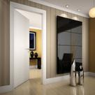 Kit Porta de Madeira para Drywall 210x90cm Lisa Primer Direita Moldufama