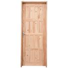Kit Porta de Madeira Pinus Grantok M09 Externa, Abertura à Esquerda 213x86 cm