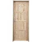 Kit Porta de Madeira Pinus Grantok M09 Externa, Abertura à Esquerda 213x96 cm