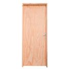 Kit Porta de Madeira Pinus Grantok M12 Interna, Abertura à Esquerda 213x86 cm