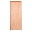 Kit Porta de Madeira Pinus Grantok M14 Interna, Abertura à Direita 213x96 cm