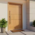 Kit Porta de Madeira Pivotante 210x110cm Batente 14cm Fechadura 803 Rolete Externa Belissima 7 Hale Esquadrias